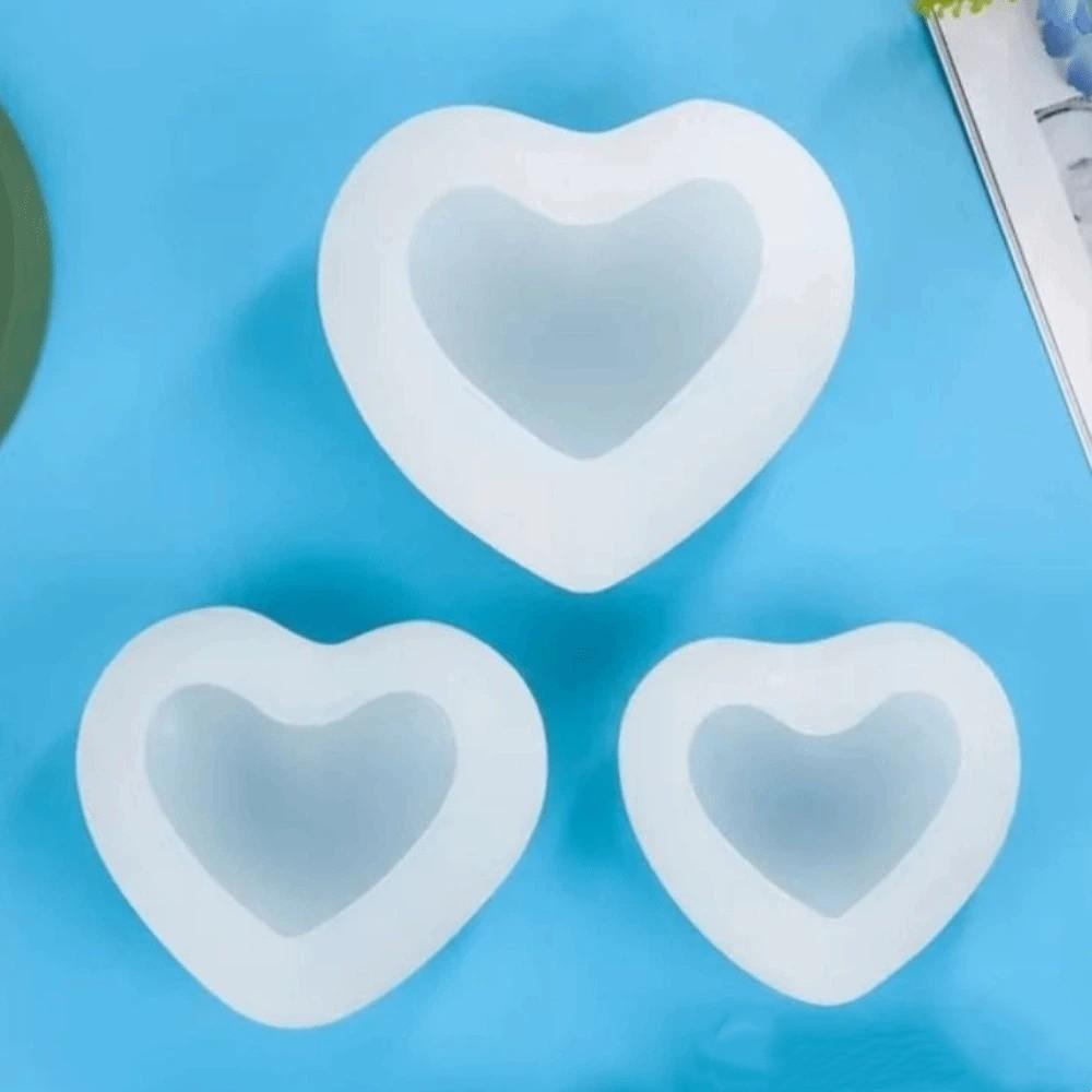 S/M/L Chocolate Baking Mold Heart Shape Love Heart Mold 3D Heart Cake Mold  Resin Crafts