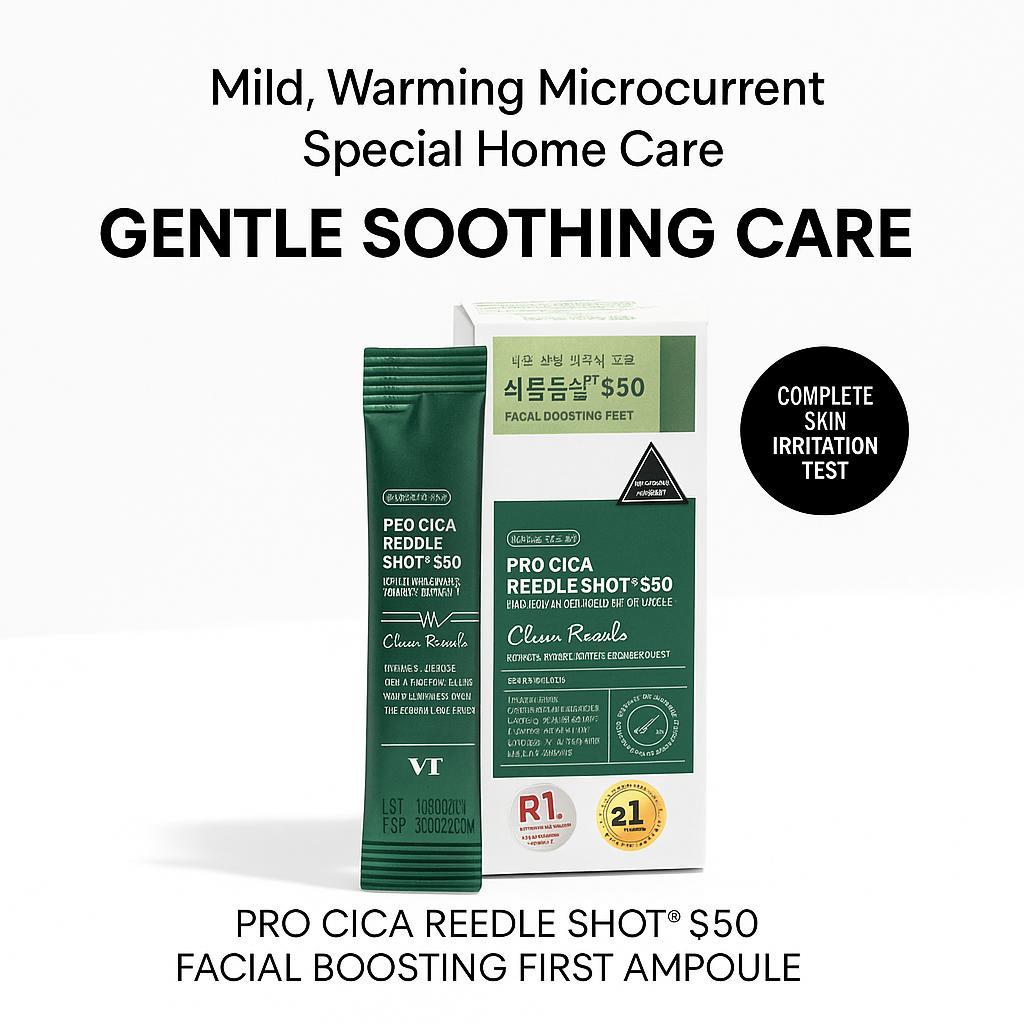 VT Pro Cica Relief Shot S50 Facial Boosting First Ampoule 2 mL X 6 Ea