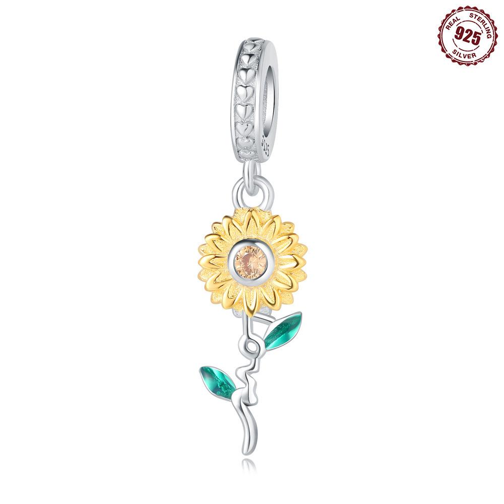 S925 Sterlingsilber Anhänger Zubehör Perlen Biene Schmetterling Original Europäischer und Amerikanischer Stil DIY Armband