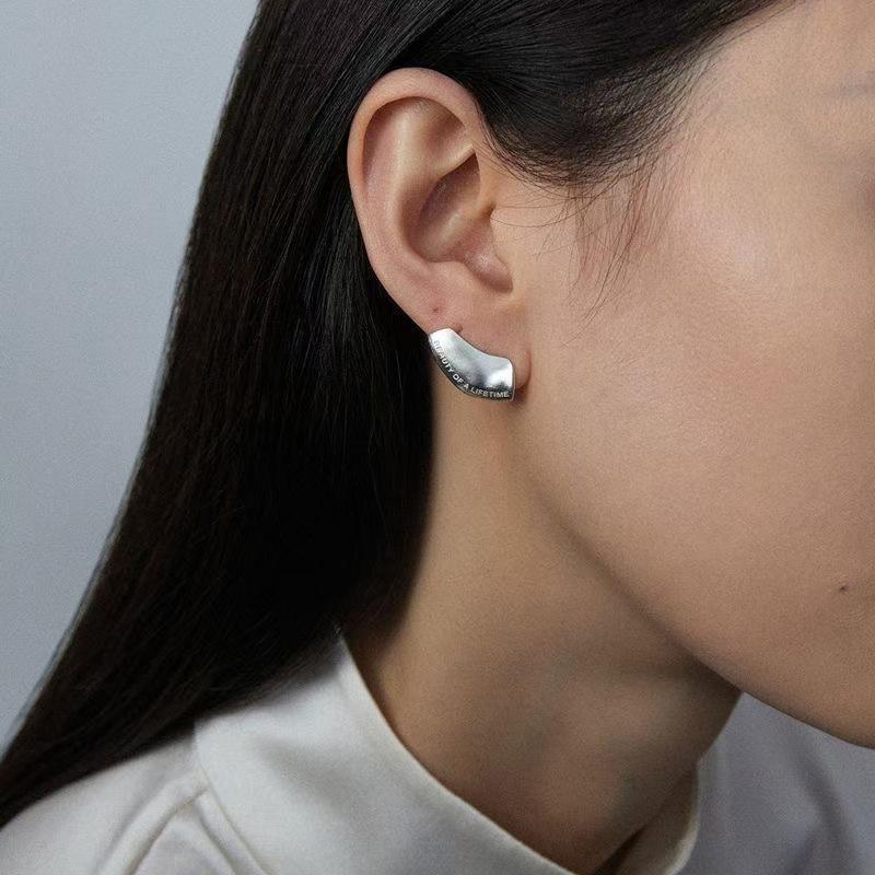 Exquisite Fashionable Brushed Pinna Earrings Cyberpunk Style For Women And Men Jewelry Accessories Party Gifts