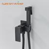 ALENARTWATER Bathroom Black Bidet Faucet Shower Tap Cold Hot Water Mixer Crane Sprayer Head Tap Toilet Faucets