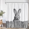 Shower Curtain, Easter Bunny Egg Waterproof Polyester Bathroom Curtain With Hooks, Spring Rabbit Dog Holiday Decor Bath Curtain