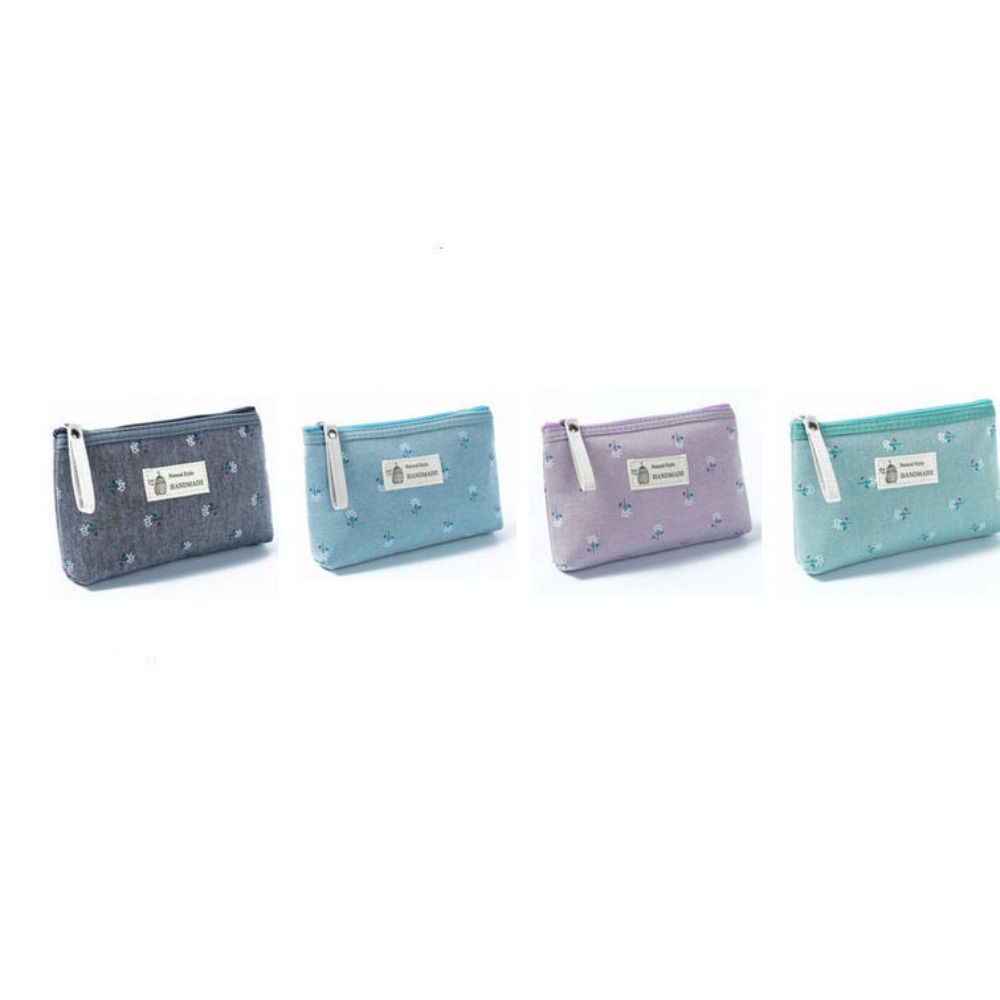 Make Up Bag Canvas Cosmetic Bag Toiletry Organizer Purse Small Coin Purse Rectangle Storage Bag