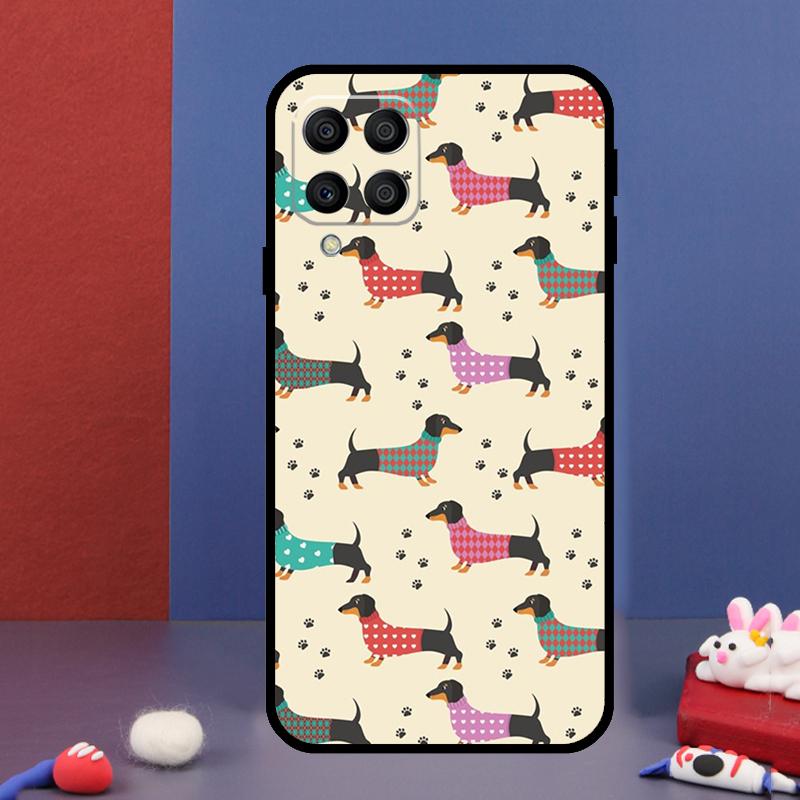 Cartoon Dachshund Dog For Samsung Galaxy M14 M34 M54 M33 M13 M23 M53 M15 M55 M31 M51 M20 M30s M32 M52 Phone Case