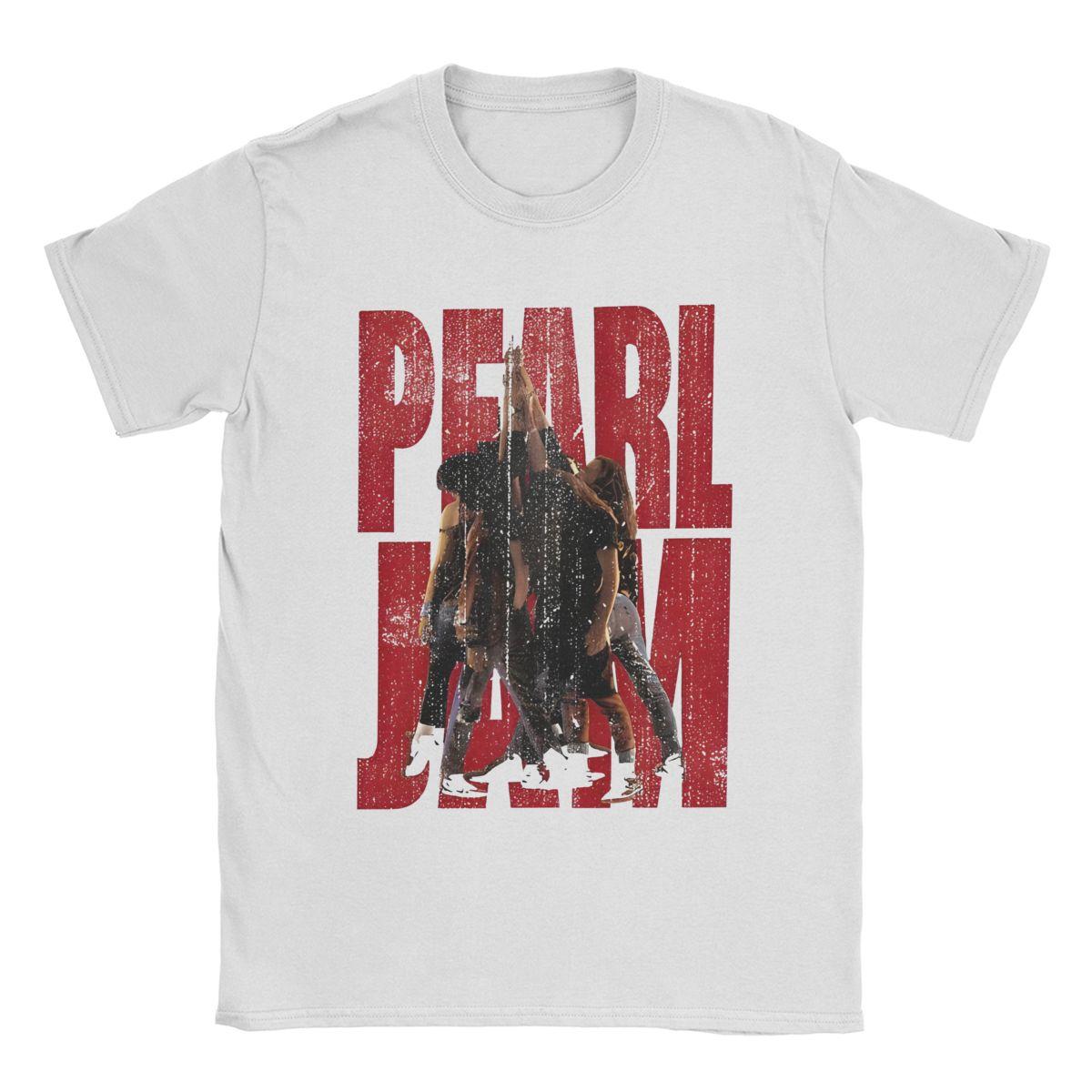 Comfortable season All Seasons Heren Dames Beste Album Tour Pearls Jam Shirt Accessoires Puur Katoen T-shirt Kleding Vintage T-shirt L wit