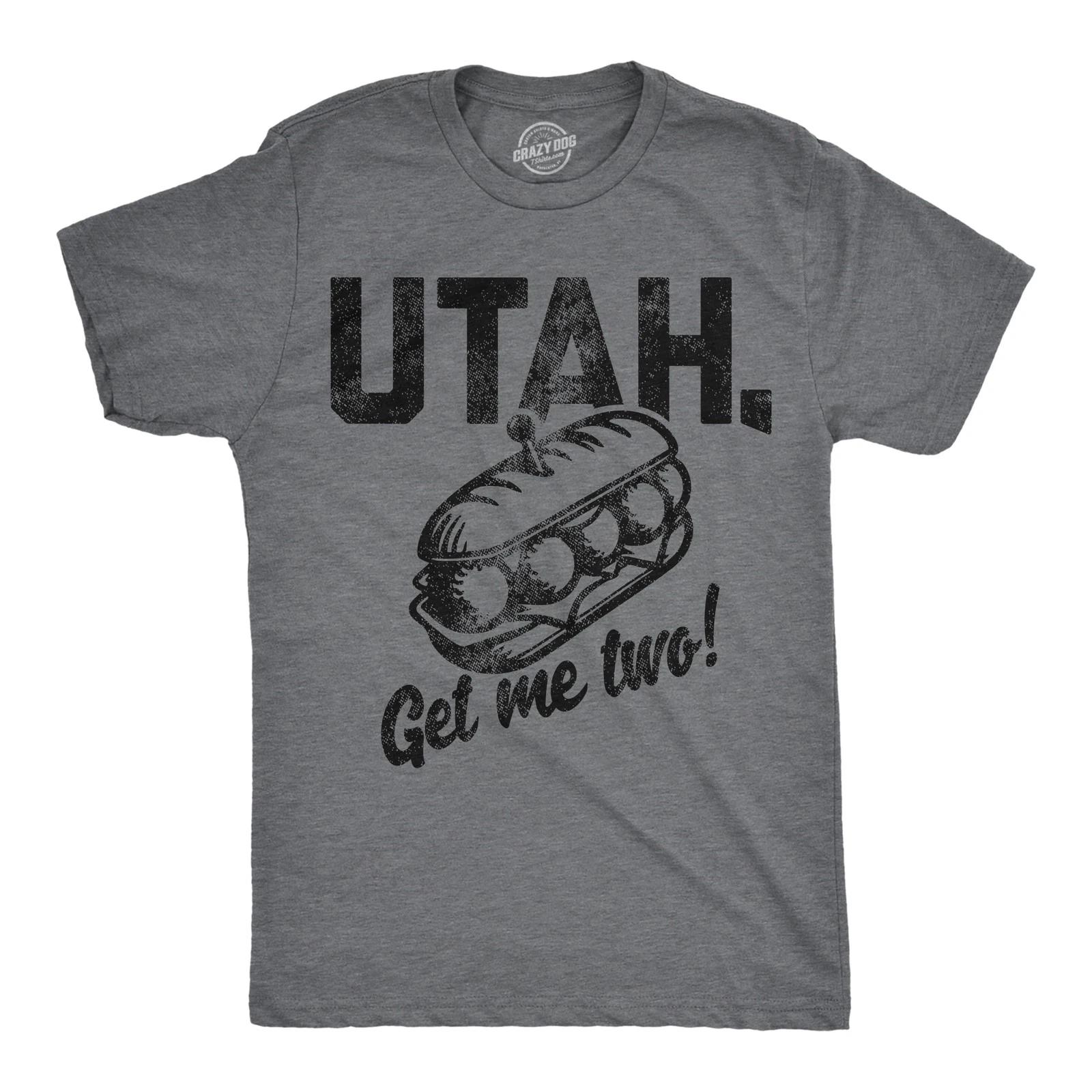 Mens Funny T Shirts Utah Get Me Two Sarcastic Sandwhich Graphic Novelty Tee For XXXXL