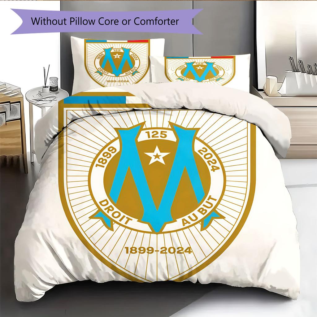 OM logo Bedding Quilt Set Quilt Cover Pillowcase Home Decoration Birthday Gift (1 * duvet cover + 2 * pillowcase, without core)