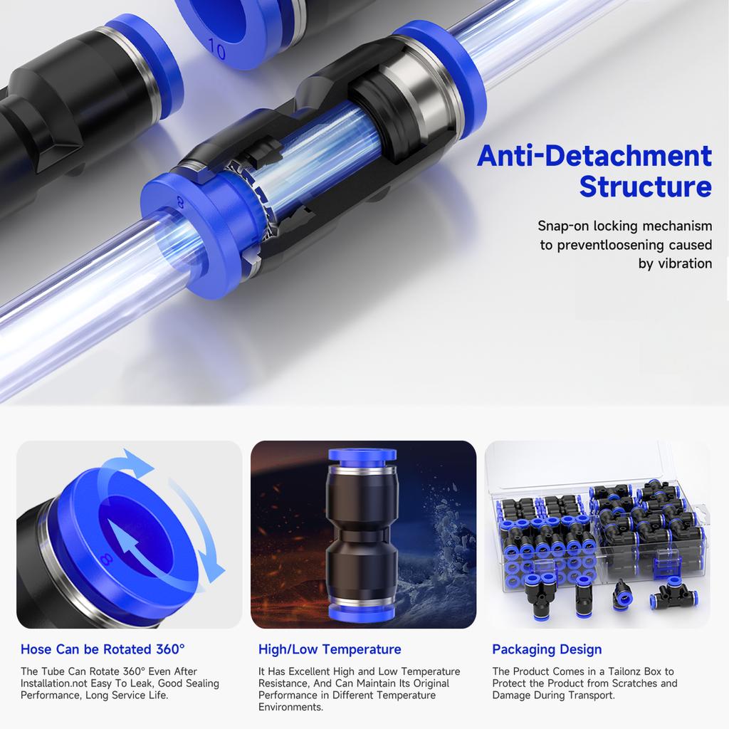 1/10/50PCS Pneumatic Fitting Pipe Connector Tube Air Quick Fitting Water Push In Hose Plastic PY 4mm 6mm 8mm 10mm 12mm 14mm 16mm