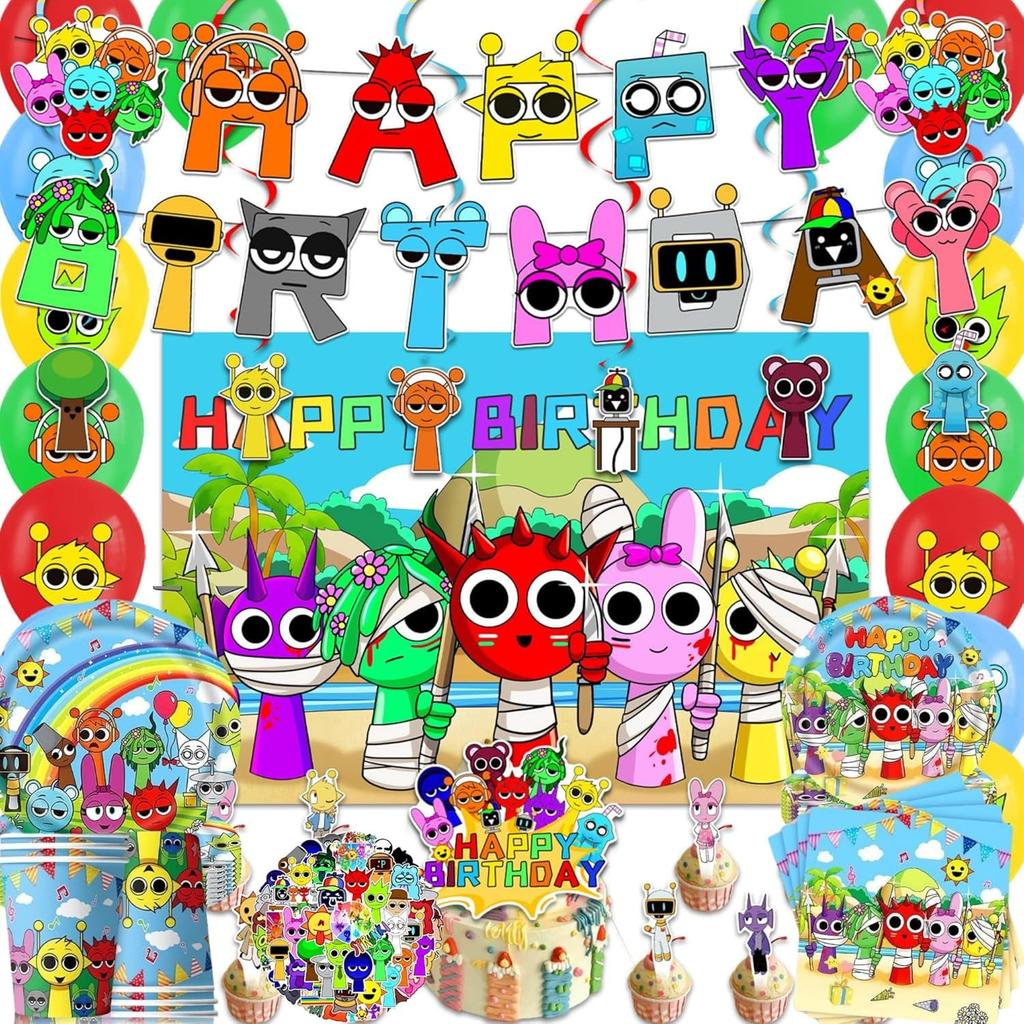 Tag Theme Birthday Party Decoration Game Flag Cake Insert Spiral Arrangement