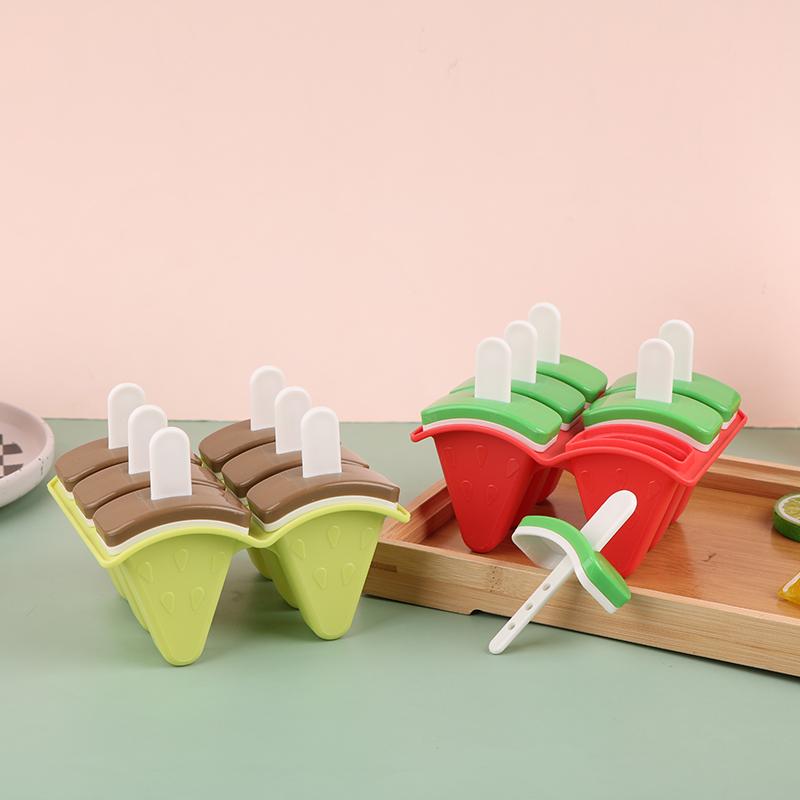 Ice Cream Mold With Cover Watermelon Shape Mold Diy Homemade Ice Popsicle Mould Frozen Juice Milk Kitchen Ice Cream Make Tools