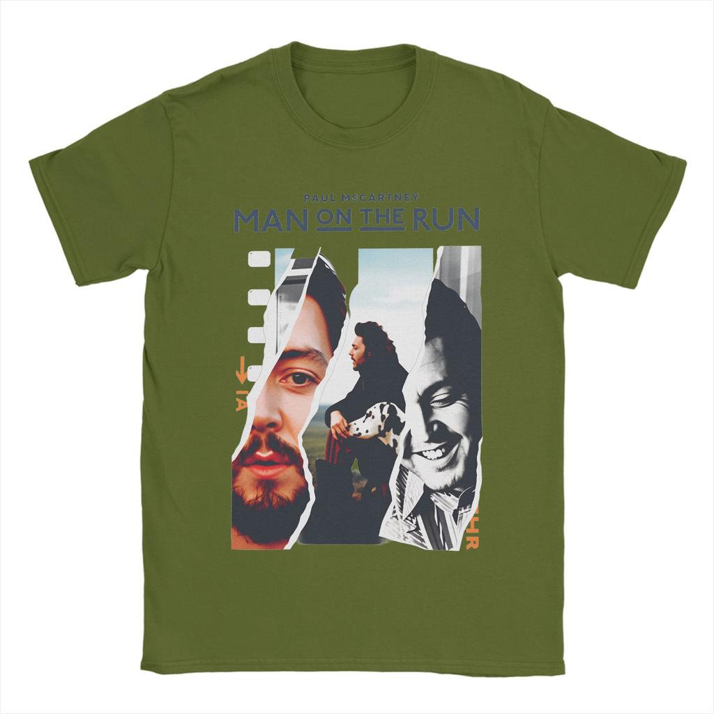 PaulsMcCartneys Unisex On The Run Unisex T Shirt Humor Tees Short Sleeve Crewneck TShirt Cotton Plus Size Clothes