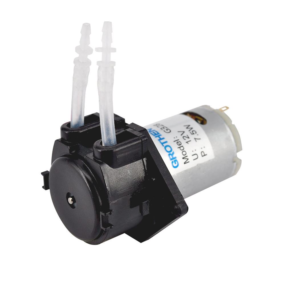 Miniature Peristaltic Dosing Pump for Aquarium & Lab, 24V/12V 12V 2x4 Green