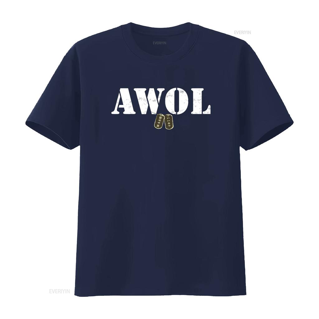 AWOL Mash 4077Th T Shirt Print for Fashion Casual  vintage Washed graphic Unisex Versatile streetwear homme