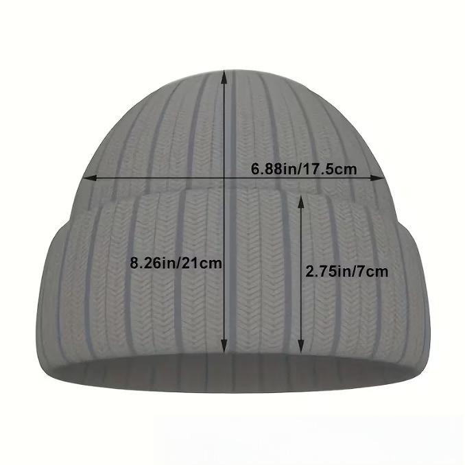 Ghost Embroidery Halloween Knit Beanie for Men & Women - Warm, Trendy Autumn/Winter Street Fashion Hat