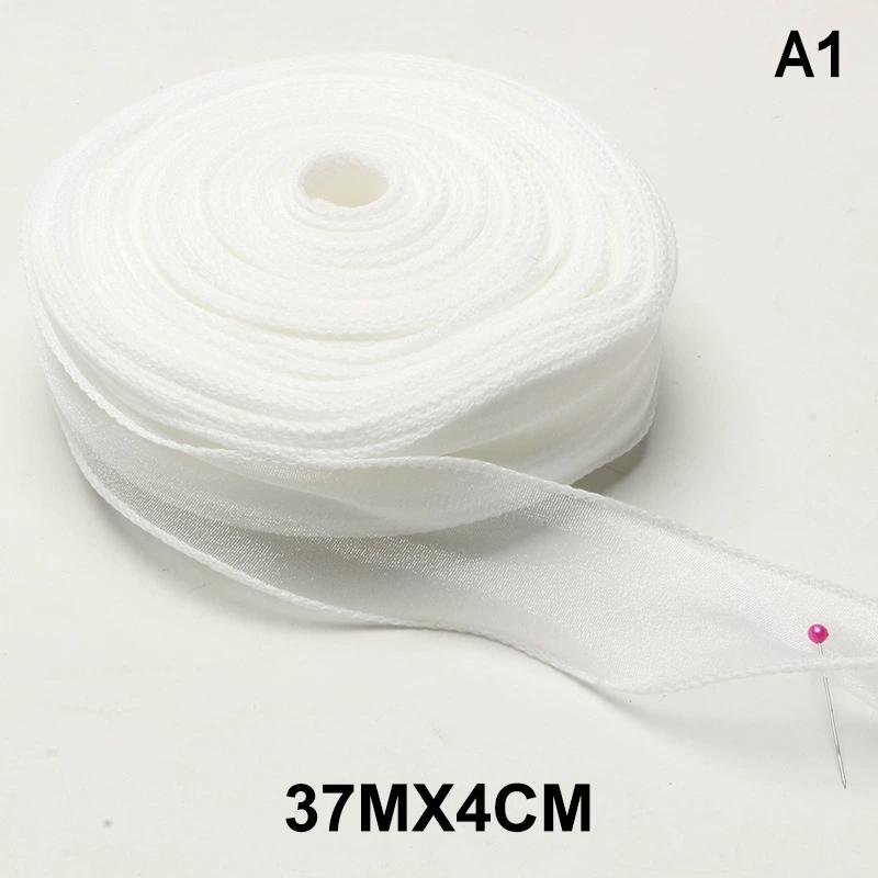 40MM 30 Yards Roll Of Satin Ribbon Flower Bouquet Wrapping Lace Tulle Ribbon DIY Craft Decorating Flower Pattern Organza Ribbon
