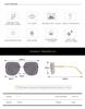 2021 European and American Square Frame Sunglasses with Rice Nail Grooved Lenses for Women