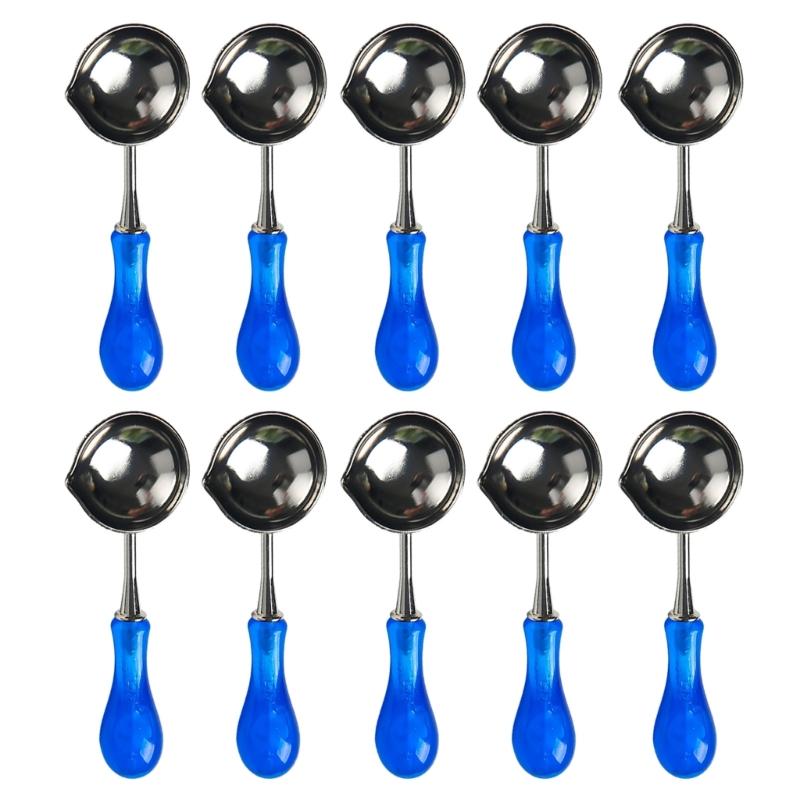 10 Pcs Wax Seal Spoon Wax Sealing Stamp Melting Spoon Craft Supplies for Sealing Wax Stamp Envelope Party Invitations