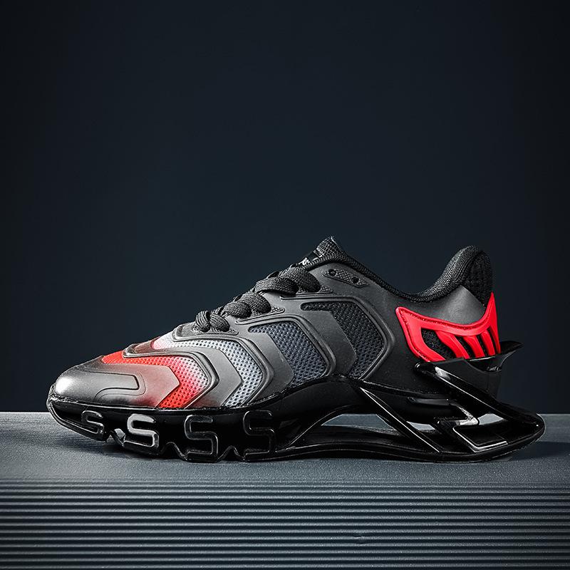 

Летние модные туфли, цвет лезвия, соответствующий цвету, большой размер 45, крутые, гусеничные, повседневные, спортивные, дышащие, сетчатые, мужские туфли 45