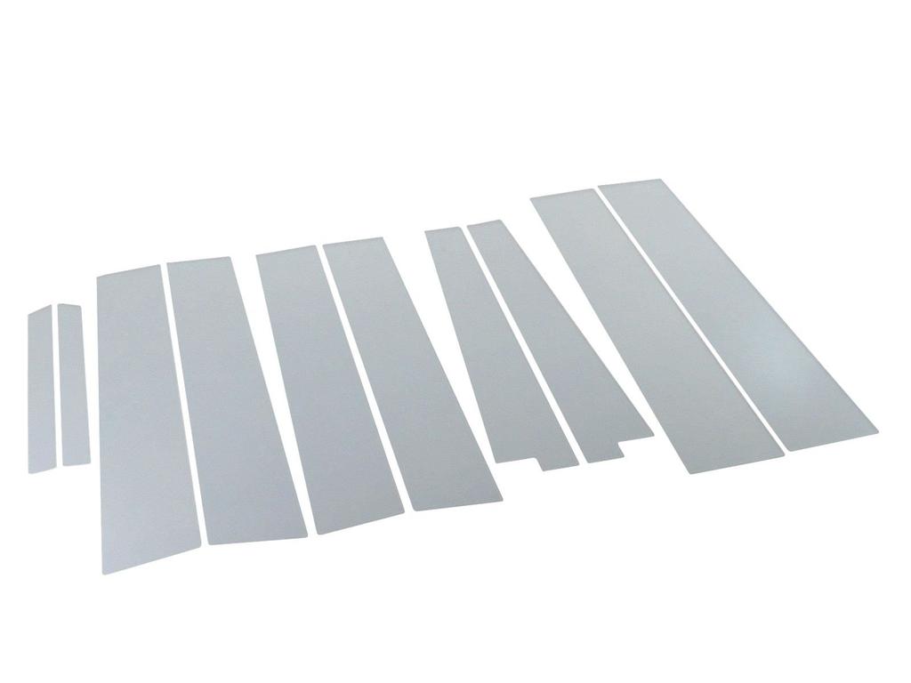 BRIGHTZ Stainless Steel Pillar Panels for Toyota Step WGN and RG4 Series 10416 Ultra-Mirror (10-Piece Set) RG1-4, RG1, RG2, RG3, [PIL-SIL-212]