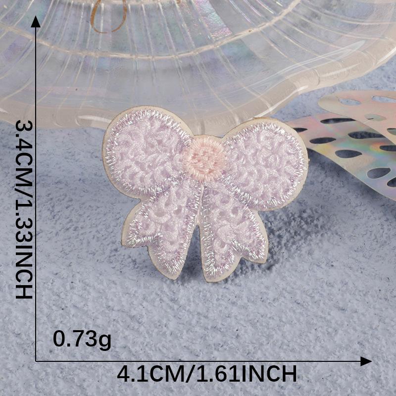 Original Embroidery Label Accessories Self-Adhesive Patch Sticker Mesh Bow Clothing Accessories Patch Embroidery Sticker Cloth Sticker