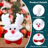 Christmas Iron On Patches 3D Festive Soft Plush Decor Craft Santa Claus Christmas Clothes Patches for Family Friends Home