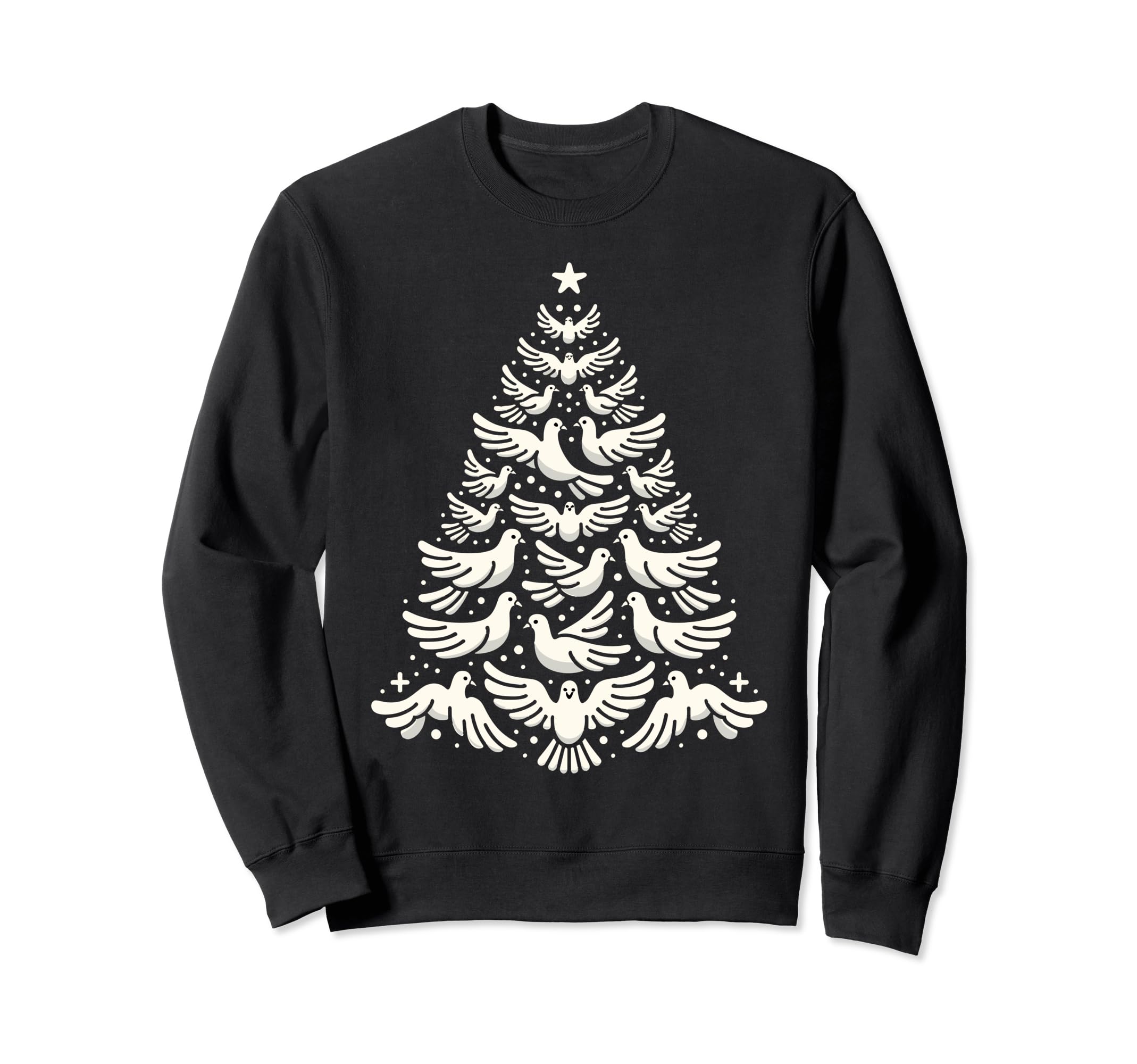 

Doves Christmas Tree Funny Dove Christmas Sweatshirt