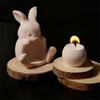 Flexible Silicone Rabbit Shape Planter Mold For Resin Art Concrete Cement Casting And Decorative Candle Container