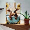 Vintage Highland Cow Metal Poster Wall Art Kitchen Decor