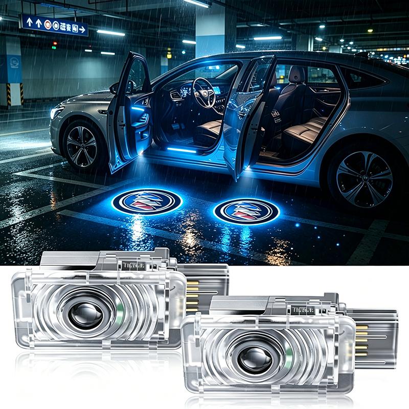 HD Led Welcome Light Car Door Projector Lamps Car Accessories For Buick Regal Lacrosse Avenir Envision Angkola Electra Anthem Cascada Avista Riviera