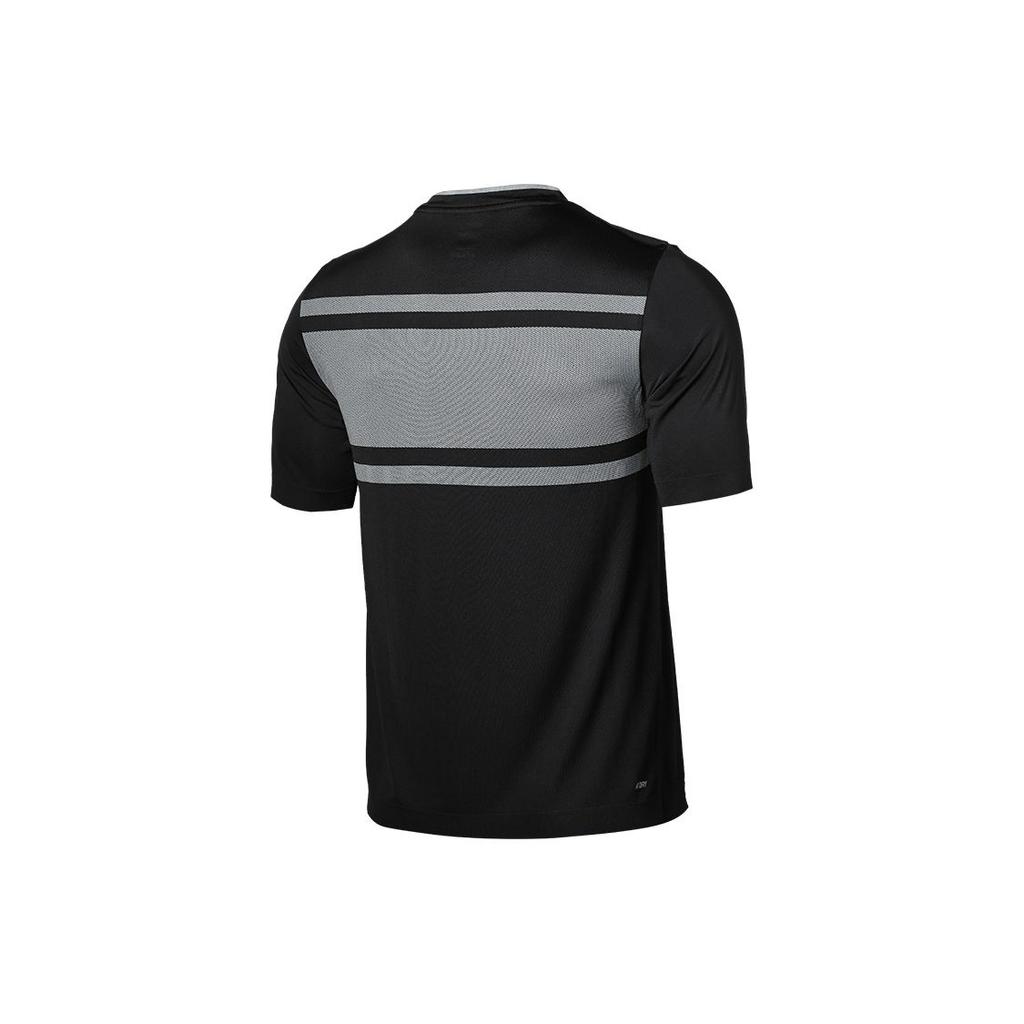 Li Ning Football Series Training Quick-Dry Breathable Short Sleeve T-Shirt Men Tops Black ATSR299-6
