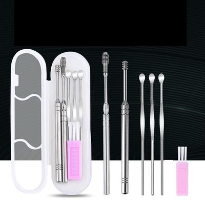 Juego de cucharas para orejas, cuchara para excavar orejas, herramienta portátil para recoger orejas de Dios, extractor de orejas, cuchara para orejas para adultos