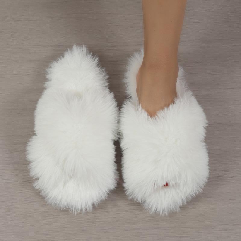 New Fairy Wool Shoes for Women's Outerwear Lazy One-shoulder Cotton Slippers