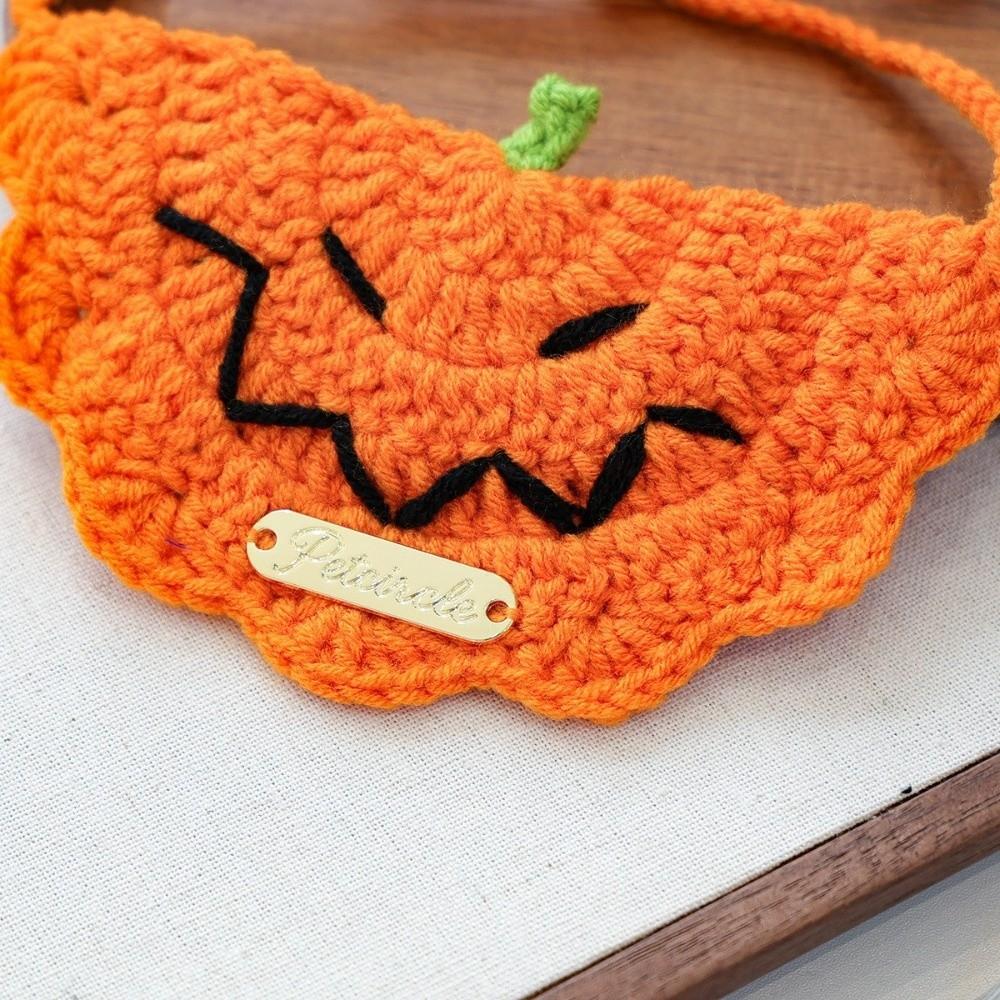 Washable Pet Bib Breathable Puppy Collar Cute Cat Knitted Scarf for Puppy Supplies
