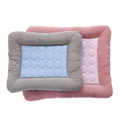 Cooling Pad Bed for Dogs Cats Puppy Kitten Cool Mat Pet Blanket Ice Silk Material Soft for Summer Sleeping Pink Blue Breathable