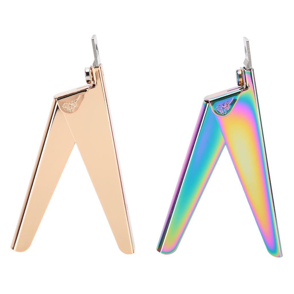 False Nail Tip Clipper Stainless Steel UShaped Acrylic Nail Art Scissors Manicure Tool