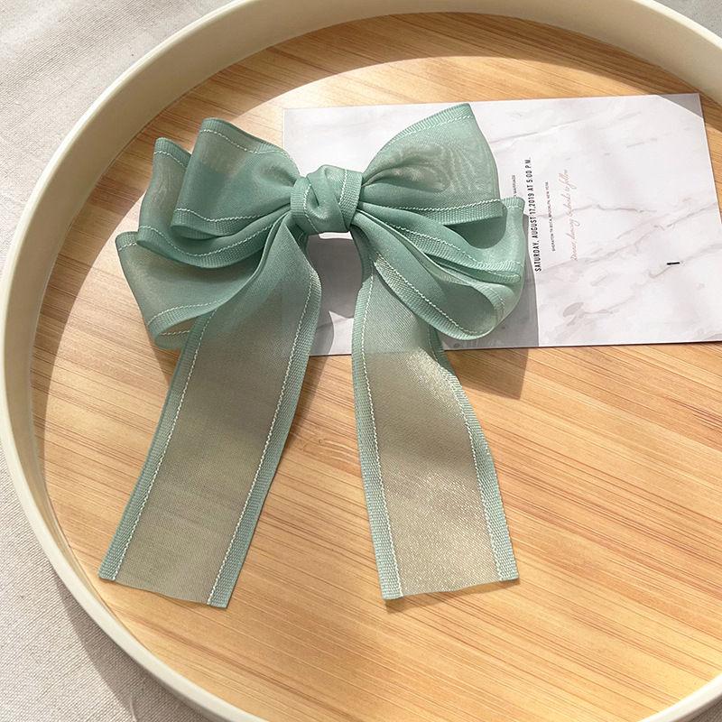 Bow Barrettes Hair Accessories Hair Clip Fashion Mesh Ribbon Hairpin Barrettes