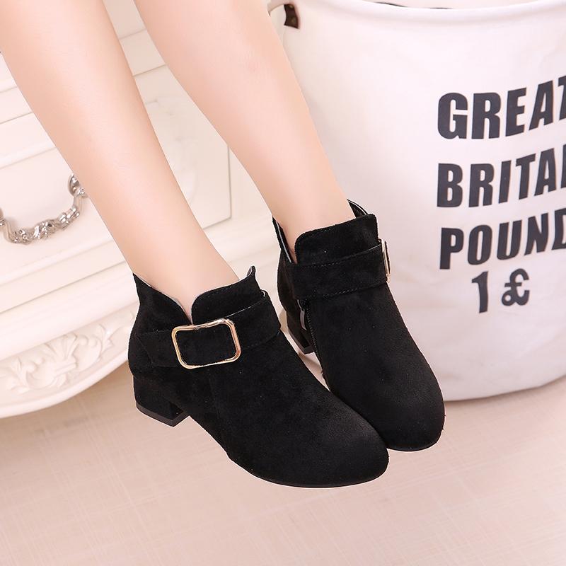 High Heels Kid Boot Girl Shoes For Children Warm Winter Autumn Red Ankle Boots Sneakers Suede 2025 3 4 5 6 7 8 9 10 11 12 Years