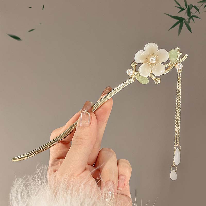 Retro Quaste Haarspange im chinesischen Stil für Frauen Haarnadeln Blume handgemachte Haarnadeln Charme Schmuck Zubehör Haarschmuck