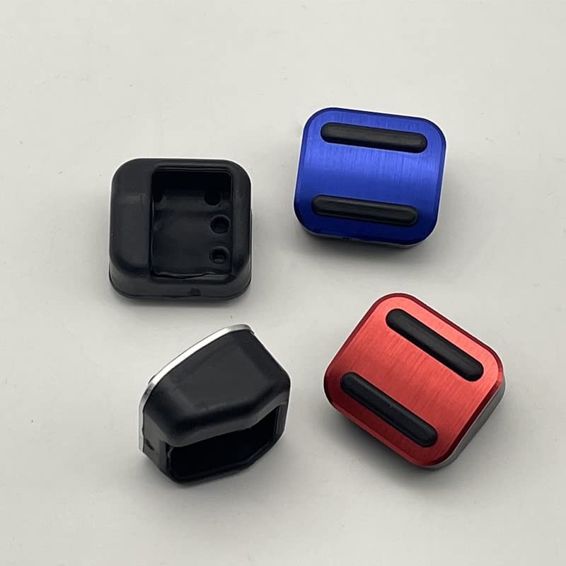 MEKOMEKO T-JTY Parking Foot Brake Pedal Cover, Anti-Slip, Rubber, Aluminum Alloy Material, 1 Piece Fits Honda Mazda Suzuki [Silver]