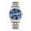 Men'S Business Fashion Round Dial Stainless Steel Quartz Luminous Watch Men'S Rhombus Glass Decorative Trend Watch