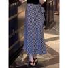 Cotton Blend Plaid Midi Skirt With High Waist For Summer Casual Wear