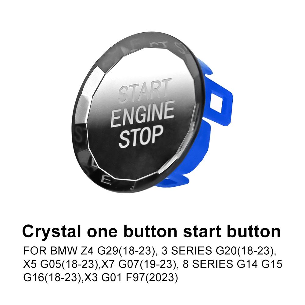 for BMW  Z4 G29 G20 X5 G05 X7 G07 G14 G15 G16 X3 G01 F97 Crystal Car Engine Start Button Ignition Cover Stop Switch Accessories