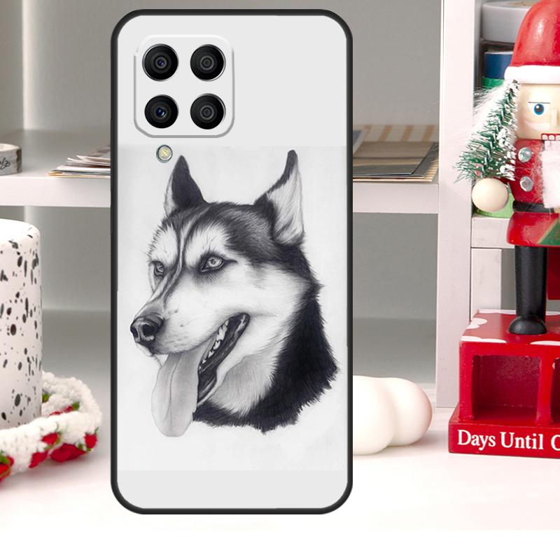 Funny Siberian Husky Dog For Samsung Galaxy M55 M15 M13 M23 M33 M53 M20 M21 M51 M12 M32 M52 M34 M54 M31s M30s Case