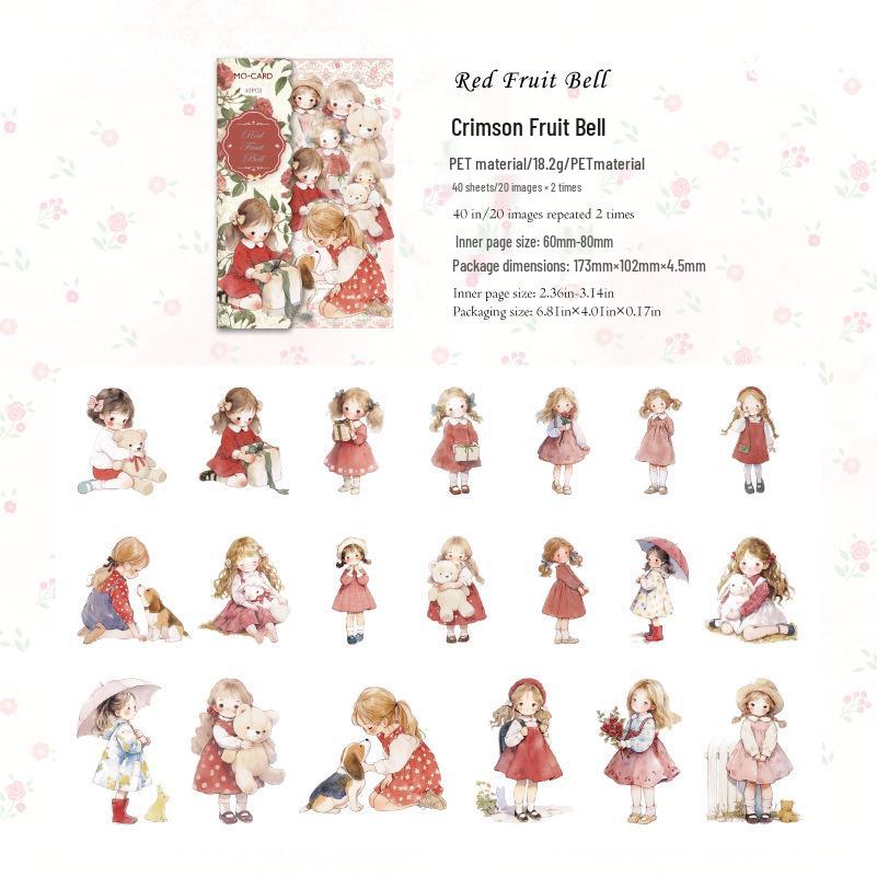 MomoPET Серия Кукольных Домиков Набор Белых Чернильных Наклеек для DIY Журналов - Набор из 6 Типов