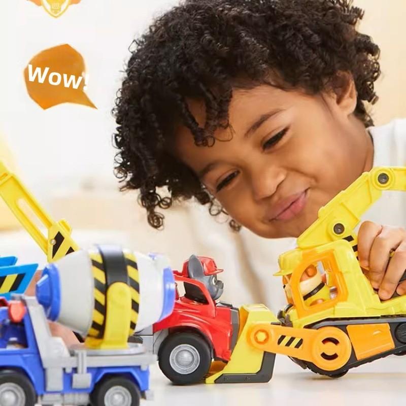 Paw Patrol Rescue Car Set With Plastic Construction Vehicles For Kids Play And Development