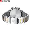 CURREN Steel Strap Watch Simple Calendar Large Dial Business Watch Waterproof Men's Fashion