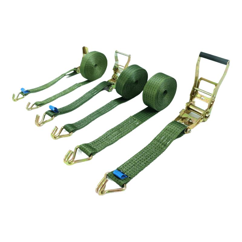 Cargo Lashing Tie-Down Strap with Tensioner