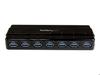 HUB - STARTECH.COM - ST7300USB3B - USB 3.0 Hub / Konsentrator med strømforsyning - 7 porter