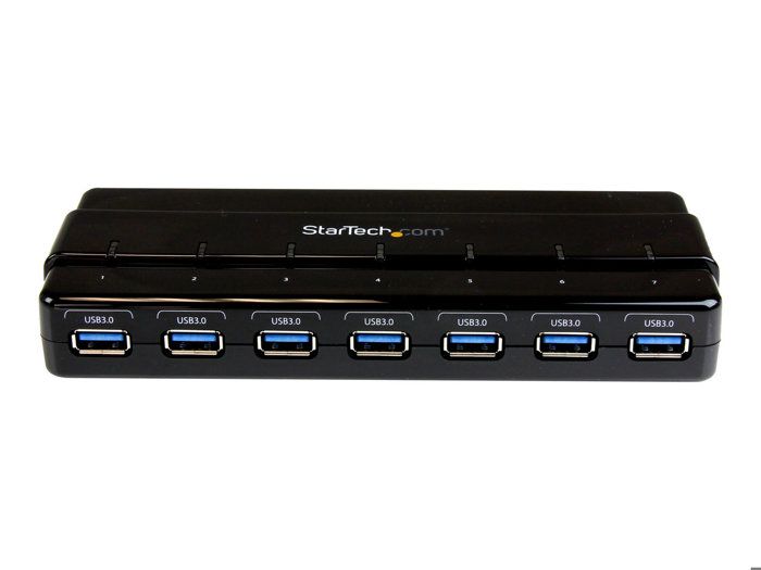 HUB - STARTECH.COM - ST7300USB3B - USB 3.0 Hub / Konsentrator med strømforsyning - 7 porter