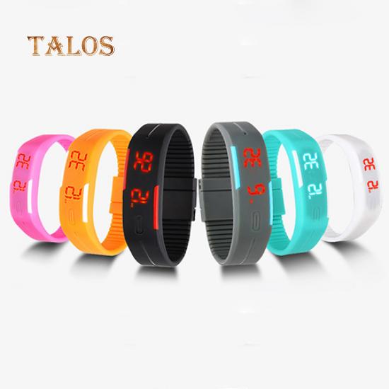 Herren Damen Uhren Wasserdicht Silikon Rote LED Sport Armband Touch Digitale Armbanduhr